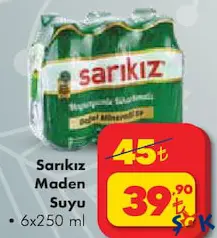 SARIKIZ MADEN SUYU 6X250 ML fiyat ve kampanya bilgisi